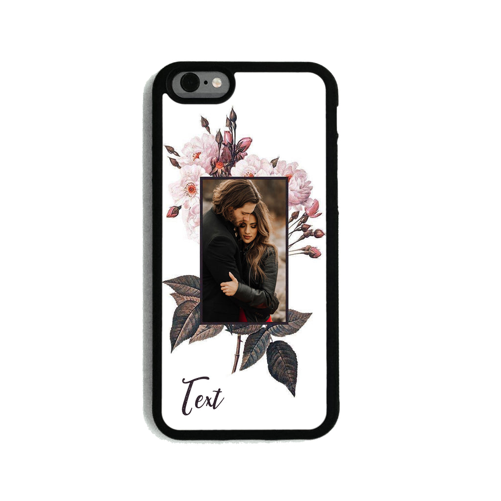 Personalised Photo With Text Couple Floral  - Personalised Phone Case | Ai Printing - Ai Printing