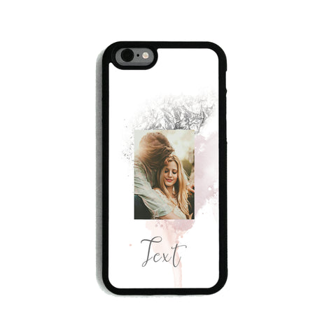 Personalised Photo With Text Couple Watercolor Floral - Personalised Phone Case | Ai Printing - Ai Printing