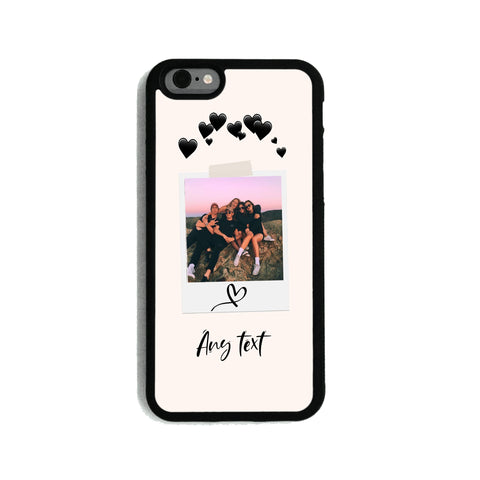 Personalised Photo Friends Black hearts Vector - Personalised Phone Case | Ai Printing - Ai Printing