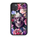Personalised Name Initial Sugar Skull Watercolor Floral Background  - Personalised Phone Case - Ai Printing