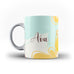 Personalised Name Initial Floral Colorful Artwork Background - Personalised Mug - Ai Printing