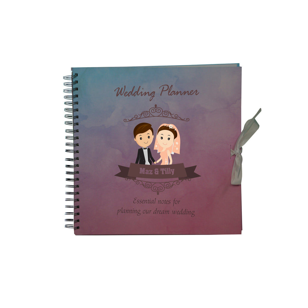 Personalised Wedding Planner Bride To Be Bride Spiral Bound Scrapbook - Ombre - Ai Printing