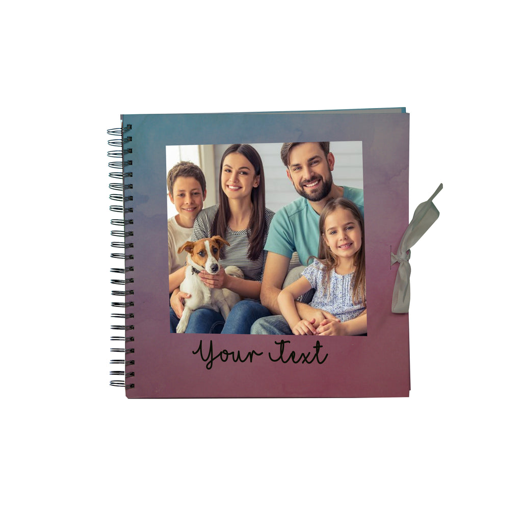 Personalised Photo Text Wedding Album Memory Spiral Bound Scrapbook - Ombre - Ai Printing