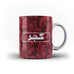 Personalised Name Initial Arabic Islamic Red Damask Pattern - Personalised Mug - Ai Printing