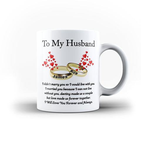 Personalised Name To My Husband Wedding Gift Mug - Personalised Mug - Ai Printing