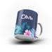 Personalised Name Initial Tropical Floral Background - Personalised Mug - Ai Printing