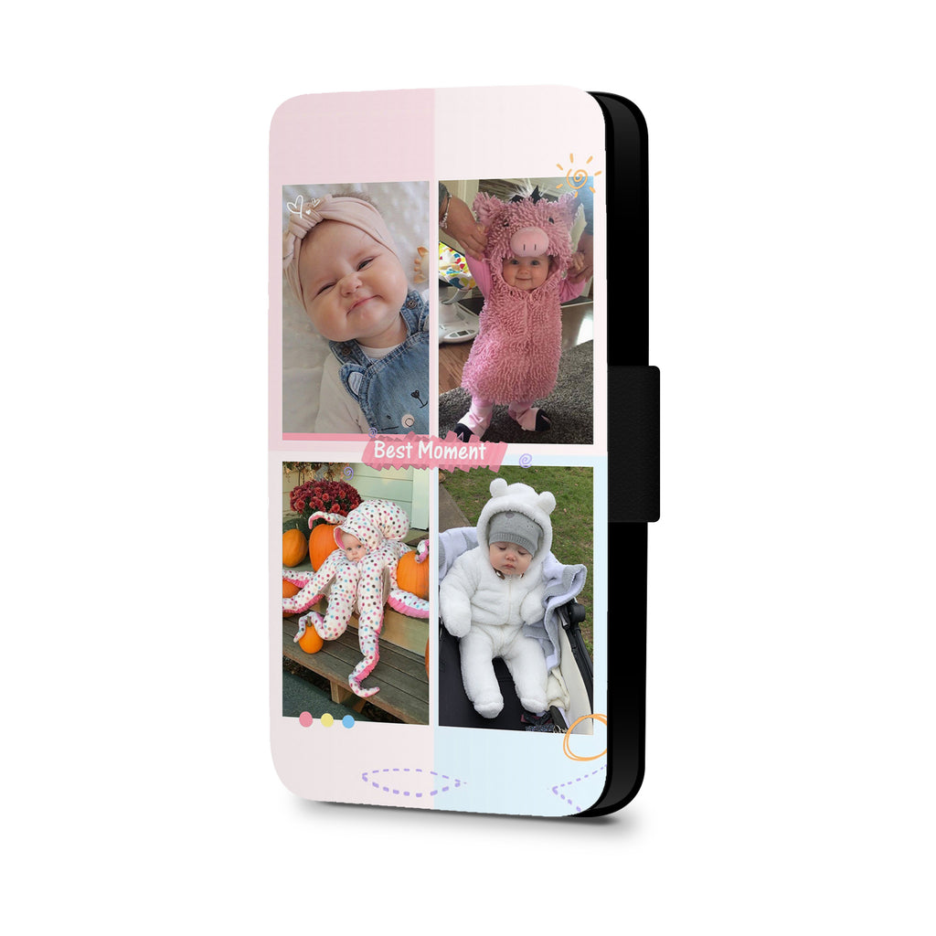 Personalised Photo Baby's Cute Best Moment Vector Art Theme - Personalised Faux Leather Case - Ai Printing