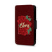 Personalised Name Initial Red Rose Floral Background - Personalised Faux Leather Case - Ai Printing