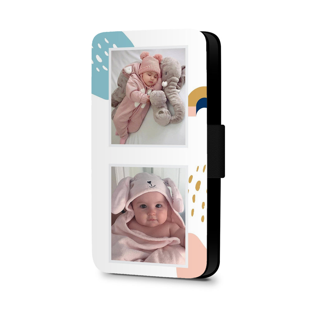 Personalised Photo Baby's Cute Moment Vector - Personalised Faux Leather Case - Ai Printing
