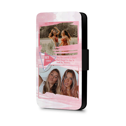 Personalised Photo Friends Couples  - Personalised Faux Leather Case - Ai Printing