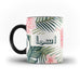 Personalised Name Initial Arabic Islamic Tropical Floral Pattern - Personalised Mug - Ai Printing