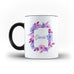 Personalised Name Initial Watercolor Floral Background - Personalised Mug - Ai Printing
