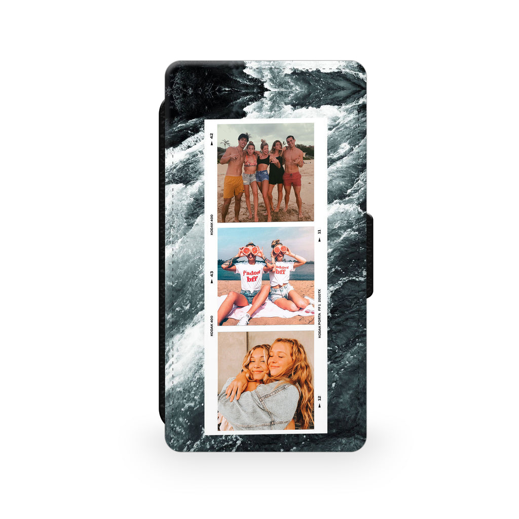 Personalised Photo Friendship Wave Marble - Personalised Faux Leather Case | Ai Printing - Ai Printing