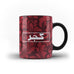 Personalised Name Initial Arabic Islamic Red Damask Pattern - Personalised Mug - Ai Printing