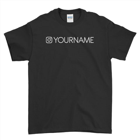 Personalised Name Initial Insta life Slogan - Mens T-Shirt