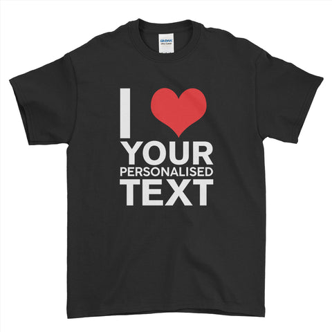 Personalised I Heart love Your Any name Text Gift - Mens T-Shirt - Ai Printing