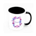 Personalised Name Initial Watercolor Floral Background - Personalised Mug - Ai Printing