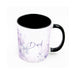 Personalised Name Initial Light Purple Floral Background - Personalised Mug - Ai Printing