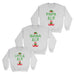 Mama Papa and Little Elf Family Christmas Sweatshirt - Ai Printing - Ai Printing