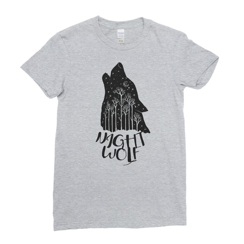 Night Wolf - T-shirt - Womens - Ai Printing