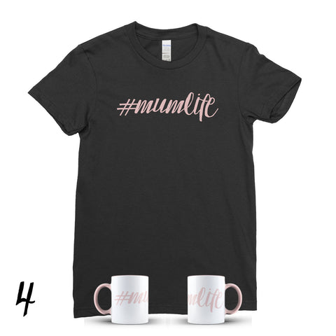 #mumlife Unique Mother's Day Gift Set T-shirt and Mug - Ai Printing
