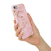 Printed Pink Marble with Gold Accents - 3D Clip Case - Ai Printing