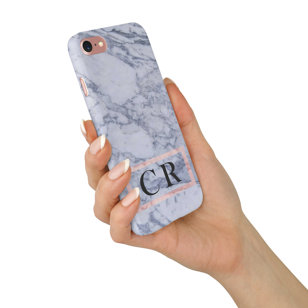 Marble with Pink Frame - 3D Clip Case - Ai Printing