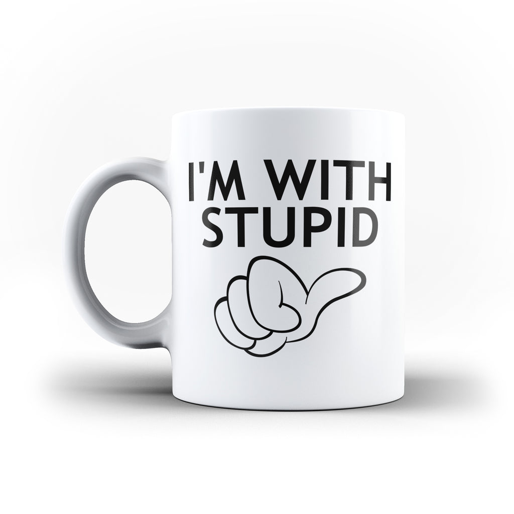 I'm with Stupid Next To Me Funny Quote - White Magic And Inner Color Mug(mugs near me,mug website)