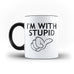 I'm with Stupid Next To Me Funny Quote - White Magic And Inner Color Mug(mugs near me,mug website)