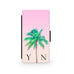 Pink Sky & Green Palm Tree - Faux Leather Case - Ai Printing