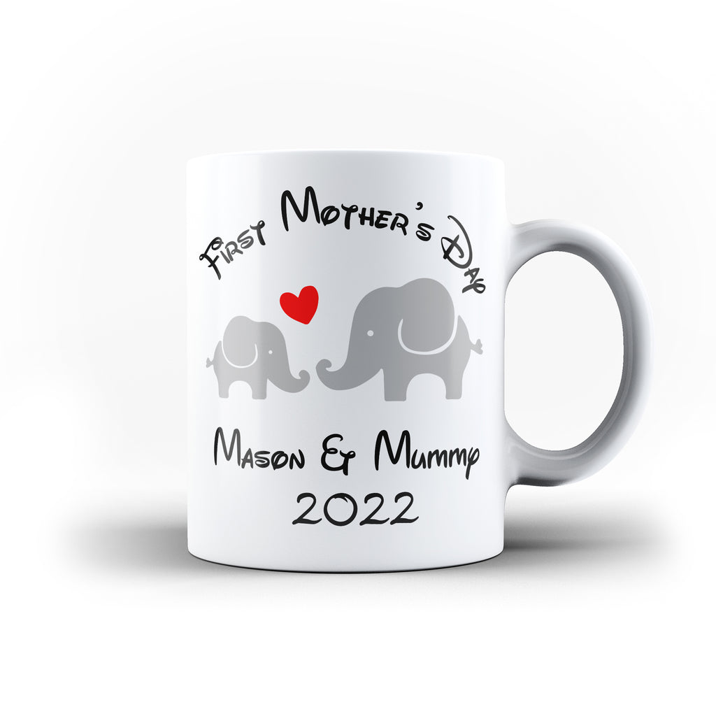 Personalised Cute Mama Elephant First Mother's Day Gift | Ai Printing