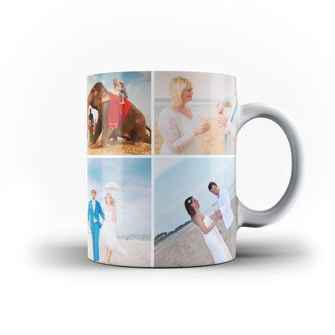 Personalised Mrs Lovely Wedding Photo Collage Mug Wedding Gift - Personalised Mug - Ai Printing