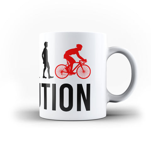 Evolution Of  Cycling Sports - White Magic And Inner Color Mug(mugs near me,mug website)