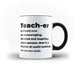 Personalised Name Definitions of Teacher  Mug White and Inner Mug Gifts For Teacher