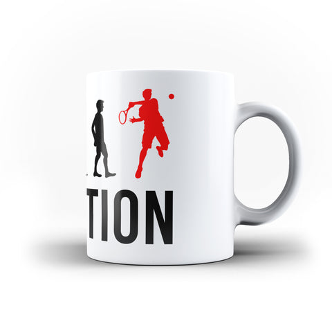 Evolution Of Tennis Sports - White Magic And Inner Color Mug(mugs near me,mug website)