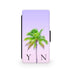 Lilac Sky & Green Palm Tree - Faux Leather Case - Ai Printing