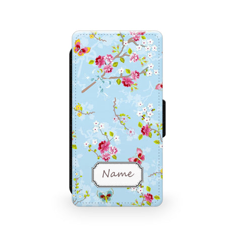 Blue Blossom - Faux Leather Case - Ai Printing