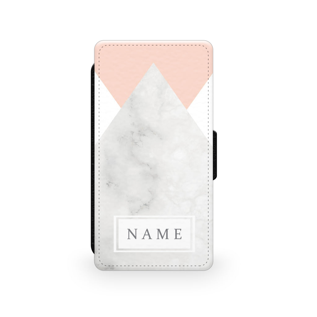 Pink Marble - Faux Leather Case - Ai Printing