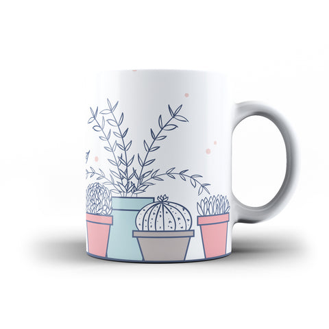 Potted Plants - Personalised Mug - White - Ai Printing