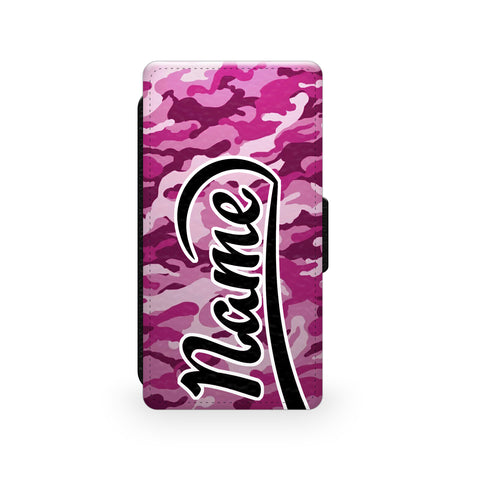 Pink Camouflage Print - Faux Leather Case - Ai Printing