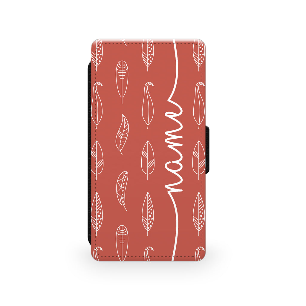 Russet Feathers - Faux Leather Case - Ai Printing