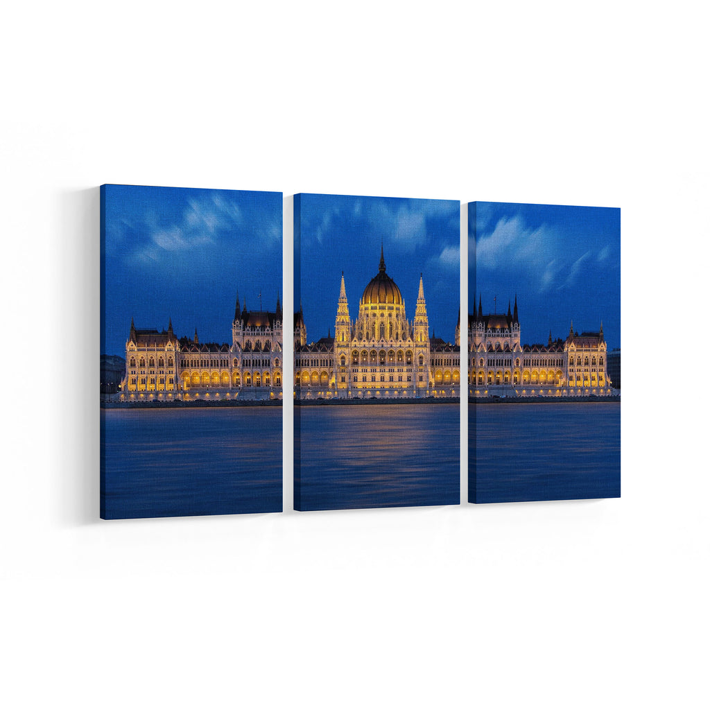 Parliament Budapest 3 Panel Canvases - Landscape - Ai Printing