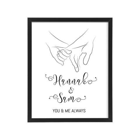 Personalised You & Me Love Valentine's Day Frames for Couples