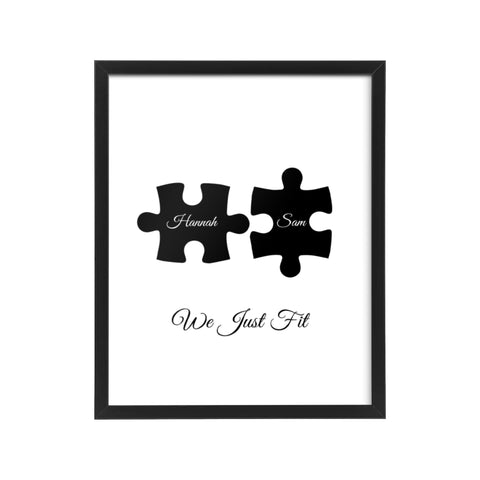 Personalised We Just Fit Love Valentine's Day Frames for Couples