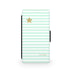 Gold Star Green Stripes - Faux Leather Case - Ai Printing