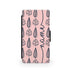 Pink Leaves - Faux Leather Case - Ai Printing