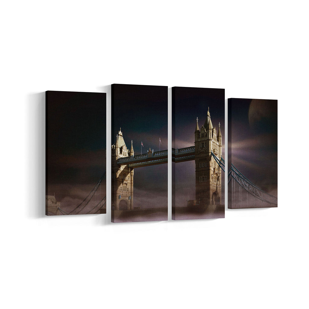 London Bridge 4 Panel Canvases - Landscape - Ai Printing