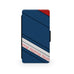 Navy Red Stripes - Faux Leather Case - Ai Printing