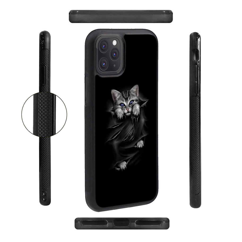 Gothic Black Cat Spooky Halloween Phone Case For iPhone Samsung