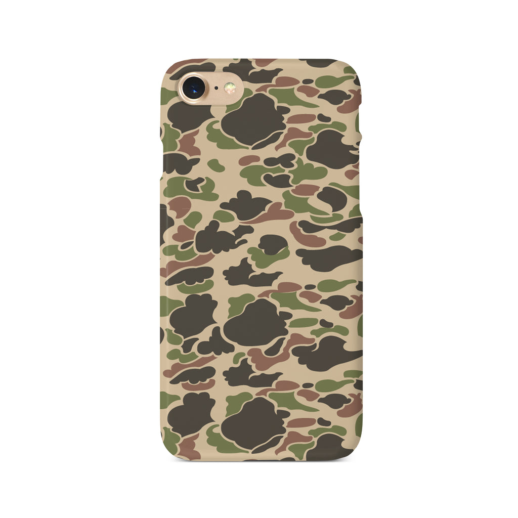 Beige & Green Camouflage Print - 3D Clip Case - Ai Printing